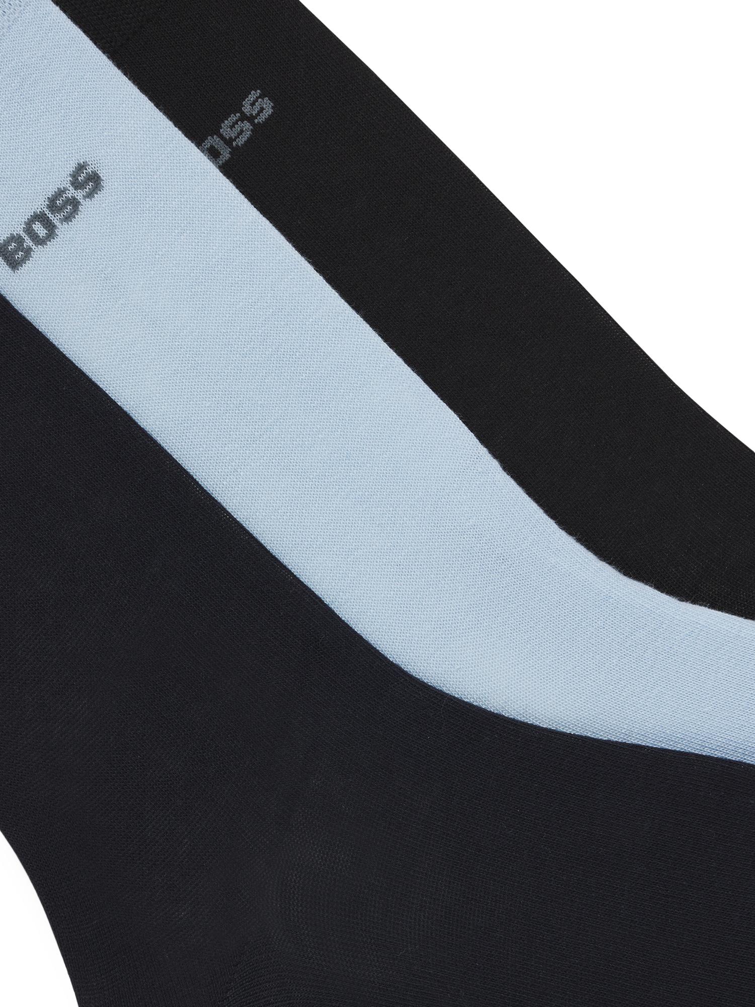 Product image 3 of 3, which shows BOSS Logo Ankle Socks, Pack of 3, Blue/Multi, S-M