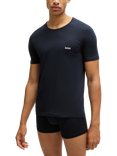 BOSS Embroidered Logo Cotton Underwear T-Shirt, Pack of 3, Black