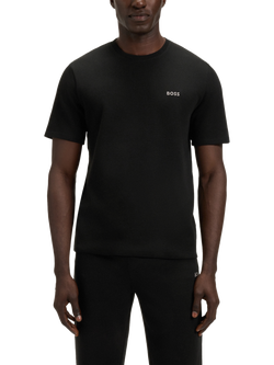 HUGO BOSS BOSS Crew Neck Cotton Blend Pyjama Top, Black