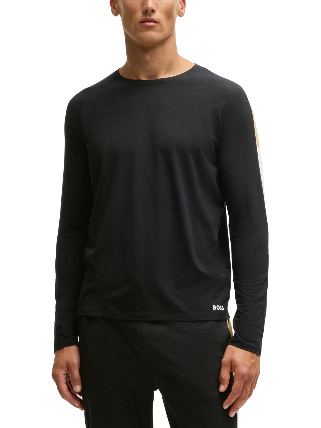 Product image 1 of 5, which shows BOSS Balance Long Sleeve Pyjama Set, Black, M
