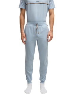 BOSS Stretch Cotton Lounge Trousers, Pastel Blue, Pastel Blue