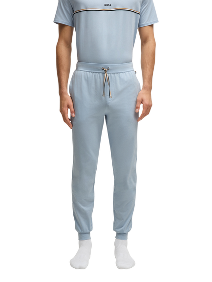 BOSS Stretch Cotton Lounge Trousers, Pastel Blue, Pastel Blue