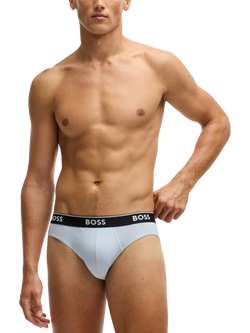 BOSS Logo Briefs, Pack of 3, Blue/Multi - view 2, Blue/Multi