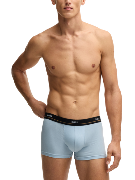 BOSS Stretch Cotton Logo Waistband Trunks, Pack of 5, Multi - view 2, Multi
