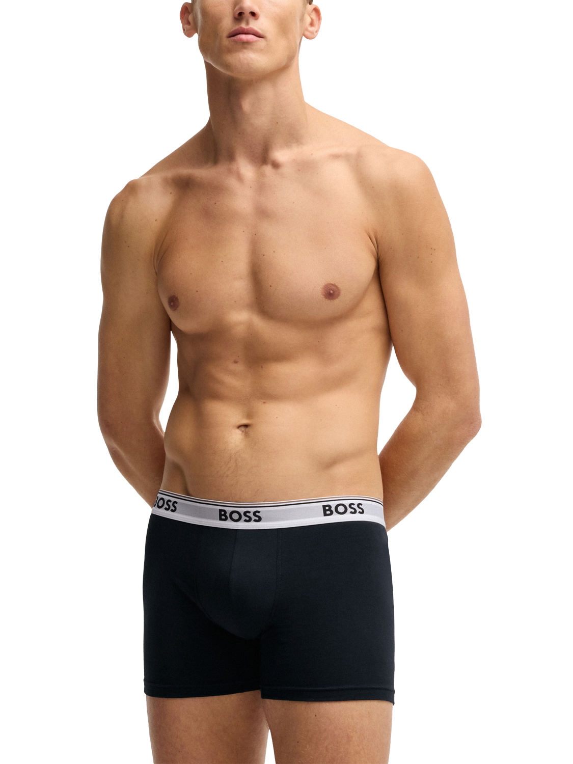 BOSS Stretch Cotton Logo Waistband Boxer Briefs, Pack of 3, Multi