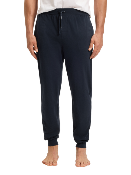 HUGO BOSS BOSS Drawstring Cotton Blend Pyjama Bottoms, Dark Blue
