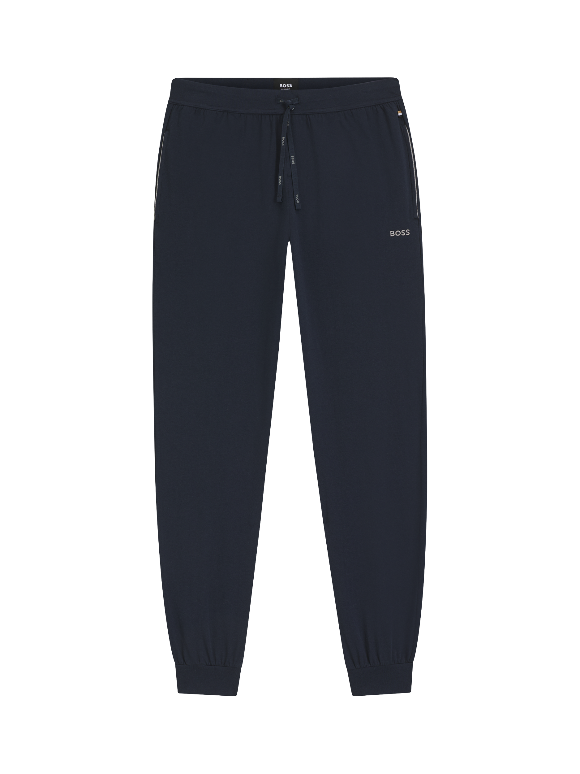 Product image 4 of 5, which shows HUGO BOSS BOSS Drawstring Cotton Blend Pyjama Bottoms, Dark Blue, S