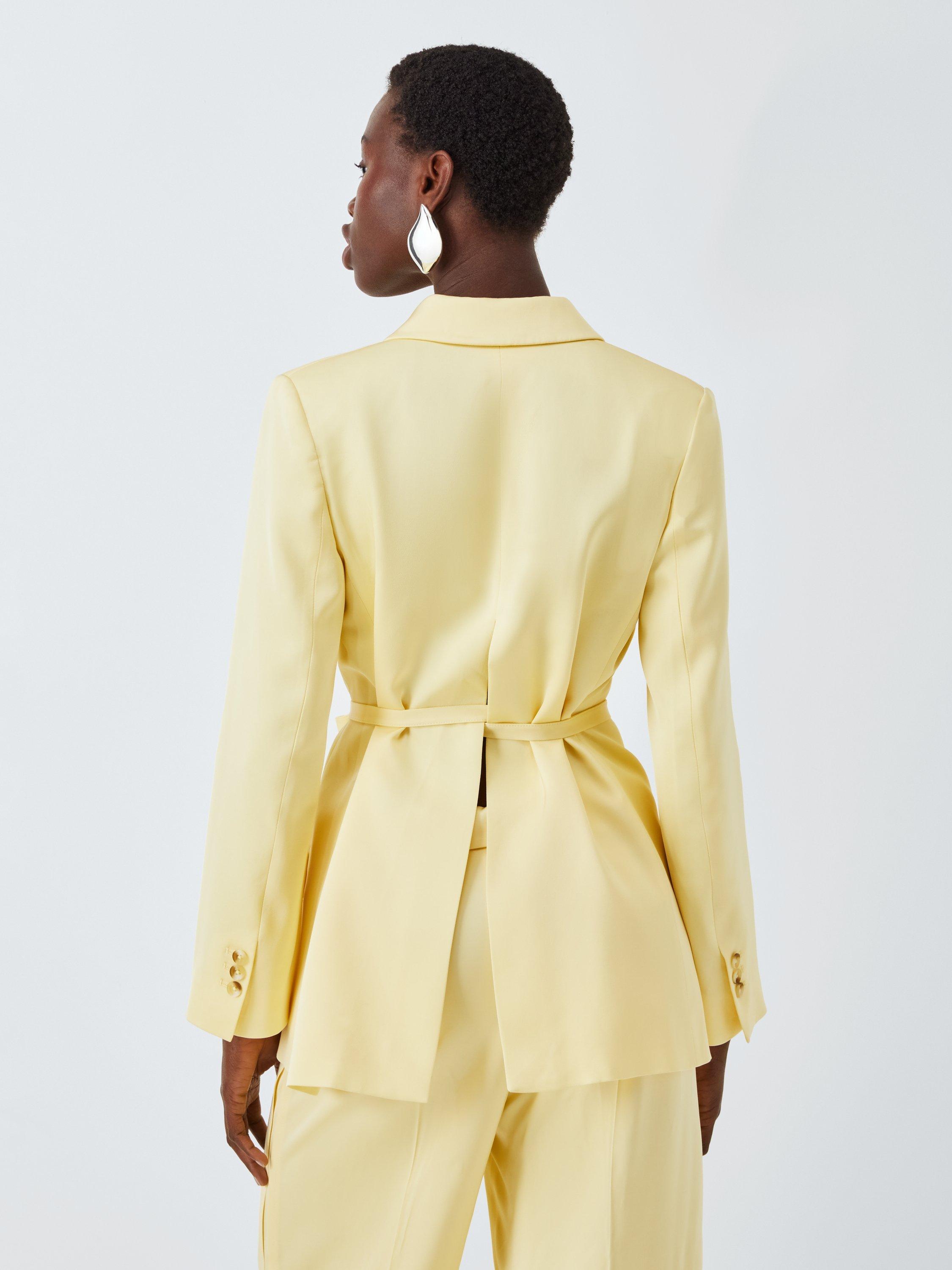 Product image 2 of 7, which shows John Lewis Editions Tie Waist Tailored Jacket, Buttermilk, 6