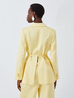 John Lewis Editions Tie Waist Tailored Jacket, Buttermilk - view 2, Buttermilk