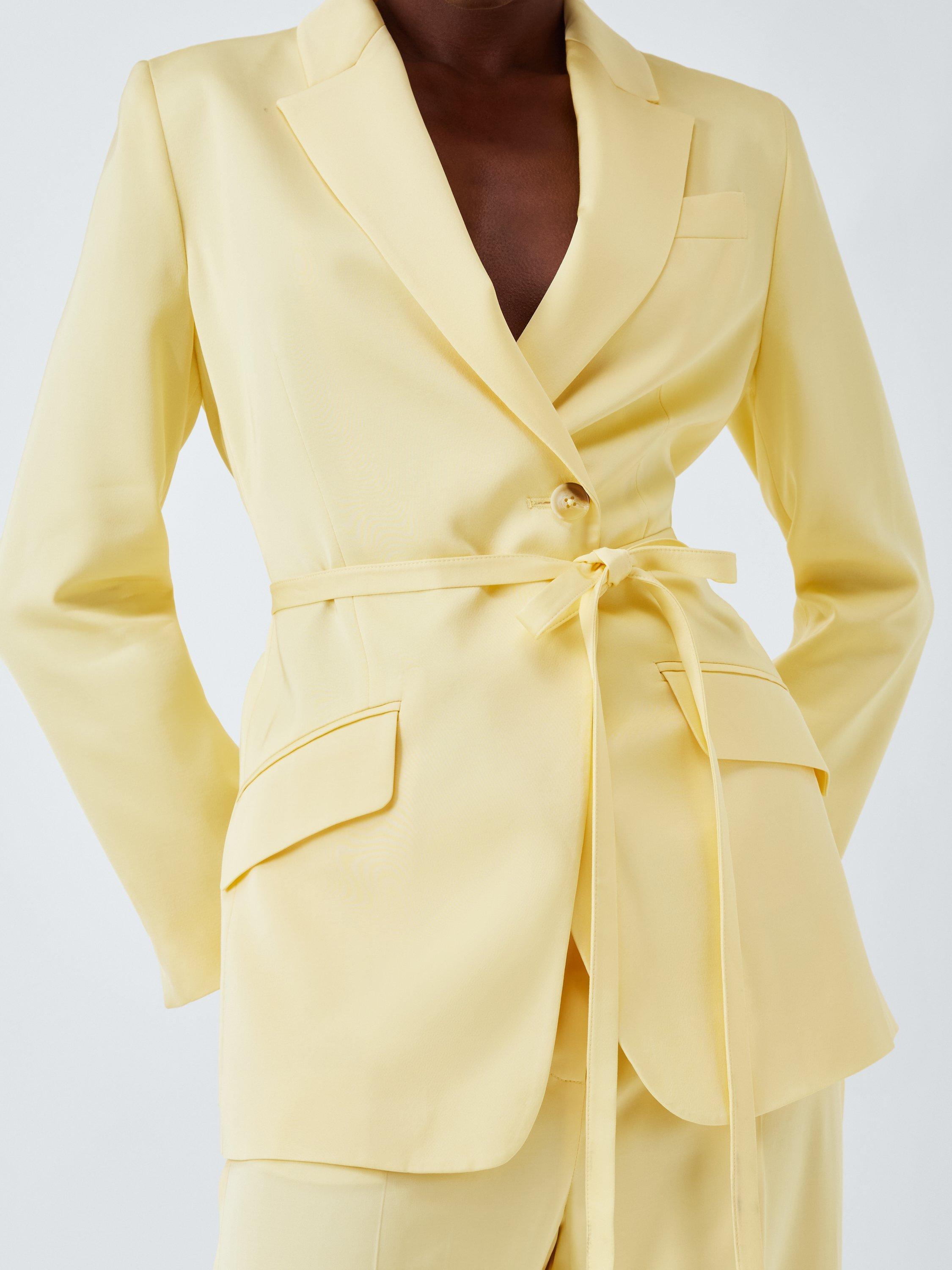 Product image 5 of 7, which shows John Lewis Editions Tie Waist Tailored Jacket, Buttermilk, 6