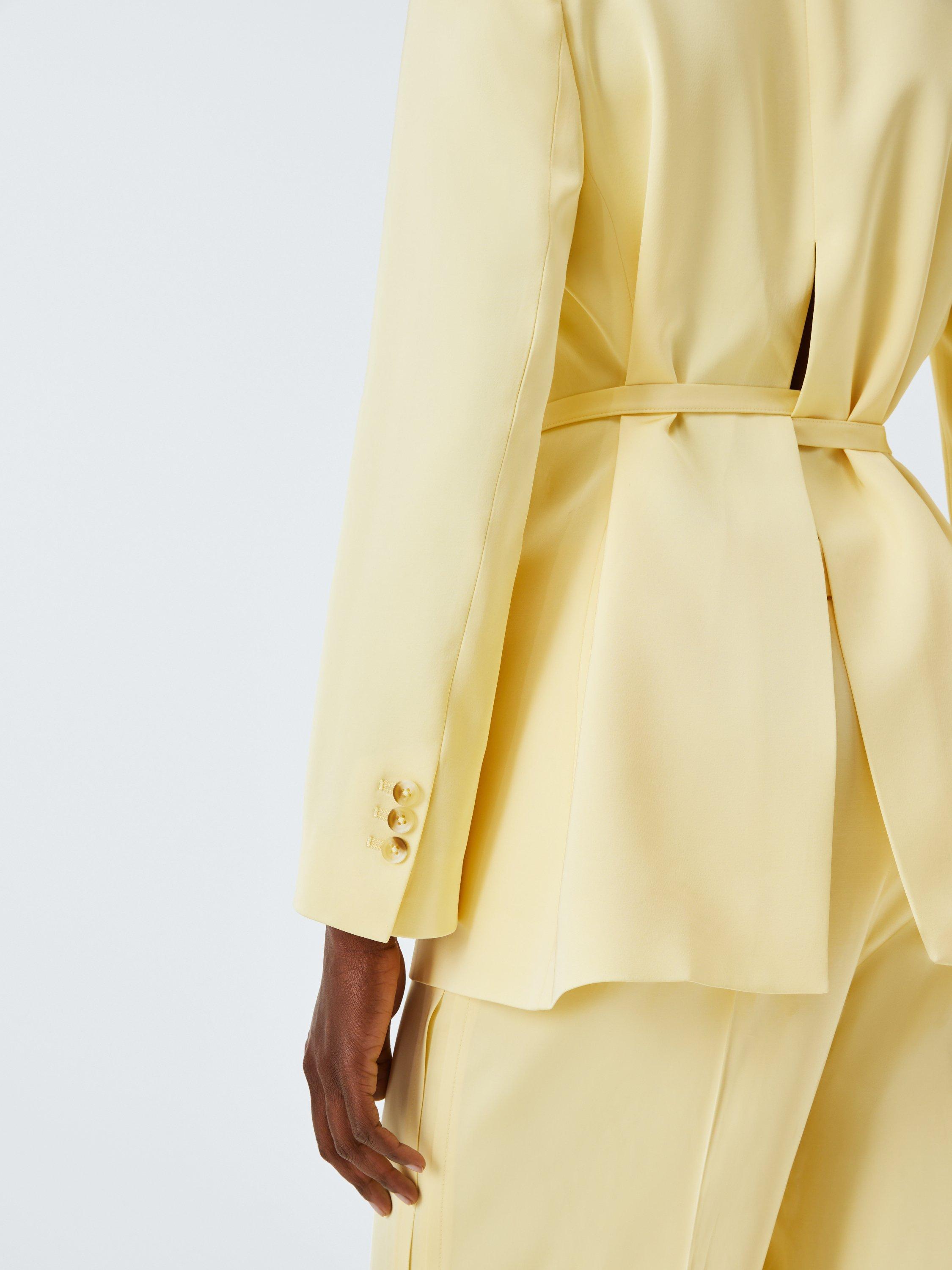 Product image 6 of 7, which shows John Lewis Editions Tie Waist Tailored Jacket, Buttermilk, 6