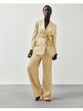 John Lewis Editions Tie Waist Tailored Jacket, Buttermilk