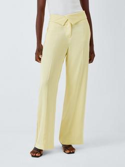 John Lewis Editions Side Pleat Tailored Trousers, Buttermilk, Buttermilk