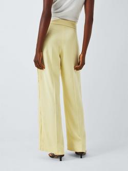 John Lewis Editions Side Pleat Tailored Trousers, Buttermilk - view 2, Buttermilk