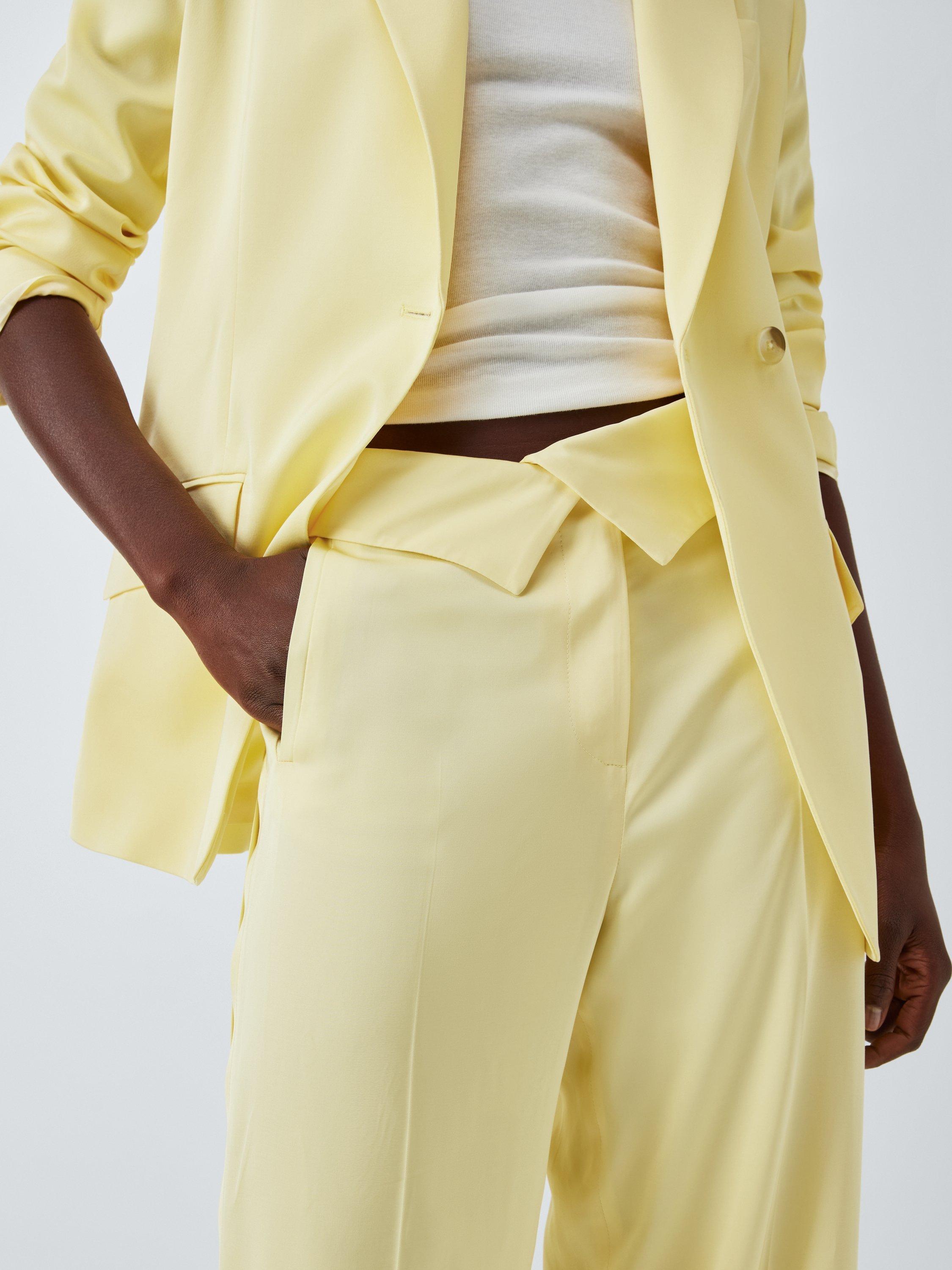 Product image 5 of 7, which shows John Lewis Editions Side Pleat Tailored Trousers, Buttermilk, 8