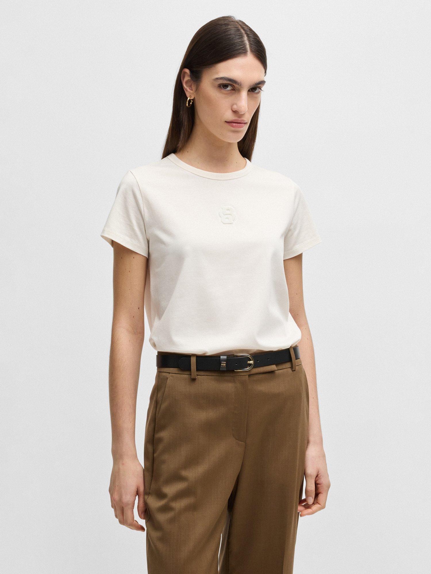 Product image 1 of 5, which shows BOSS Eventsa Logo T-Shirt, Open White, S