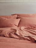 Piglet in Bed Linen Blend Fitted Sheet, Warm Clay