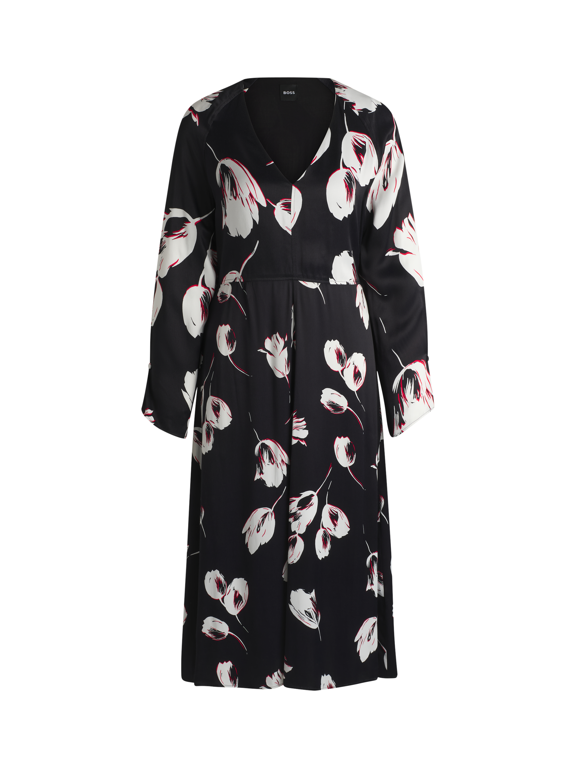 Product image 4 of 6, which shows BOSS Diesha Floral Dress, Black/Multi, 8