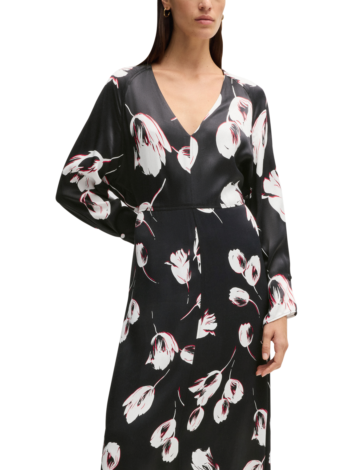 Product image 6 of 6, which shows BOSS Diesha Floral Dress, Black/Multi, 8