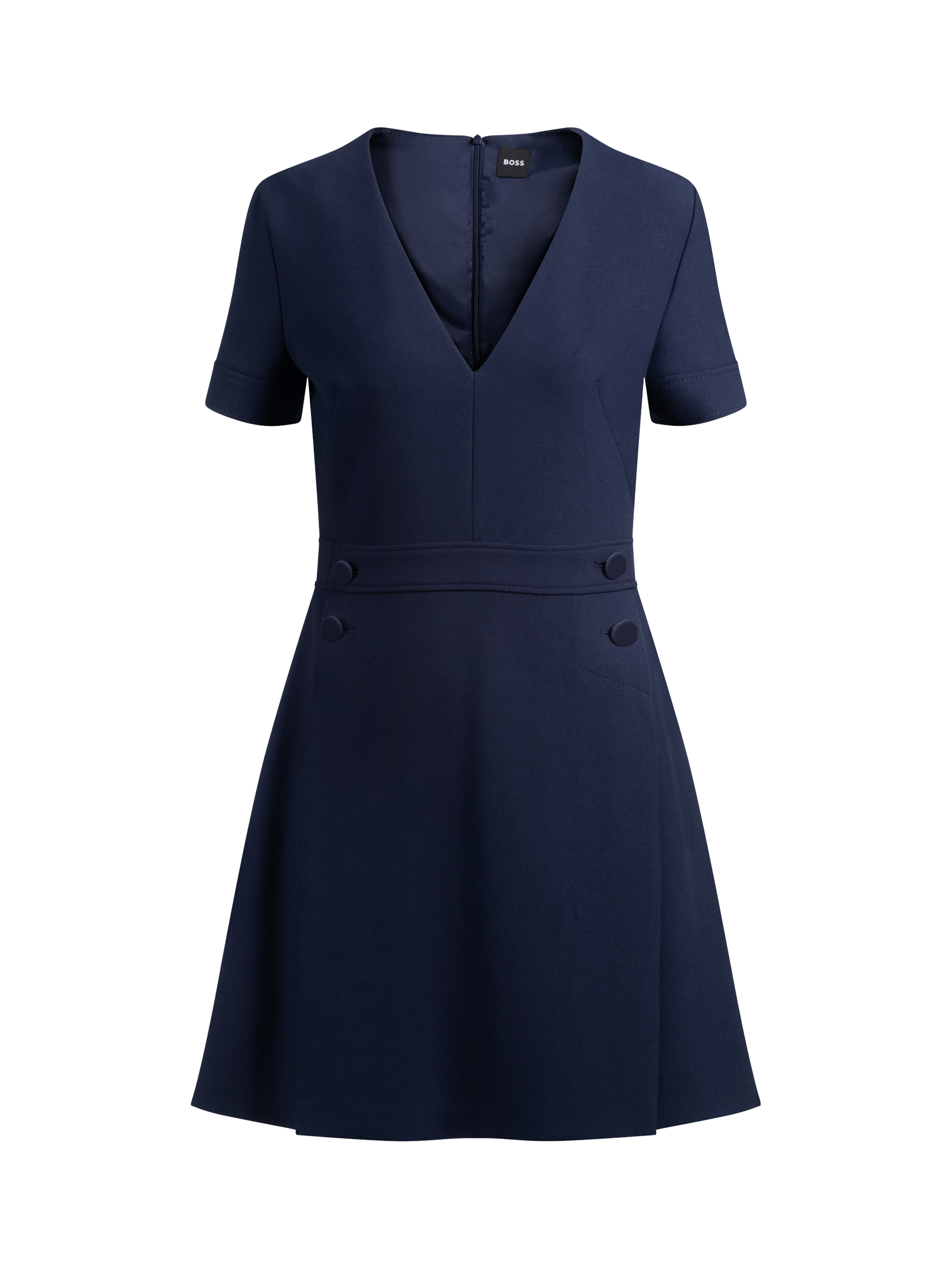 Product image 4 of 6, which shows BOSS Dahelga V-Neck Dress, Dark Blue, 8