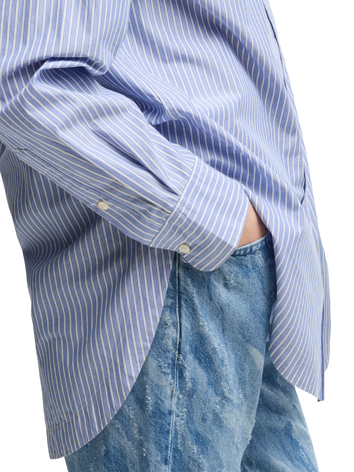 Product image 5 of 6, which shows BOSS Bostucci Stripe Shirt, Blue/Multi, 8