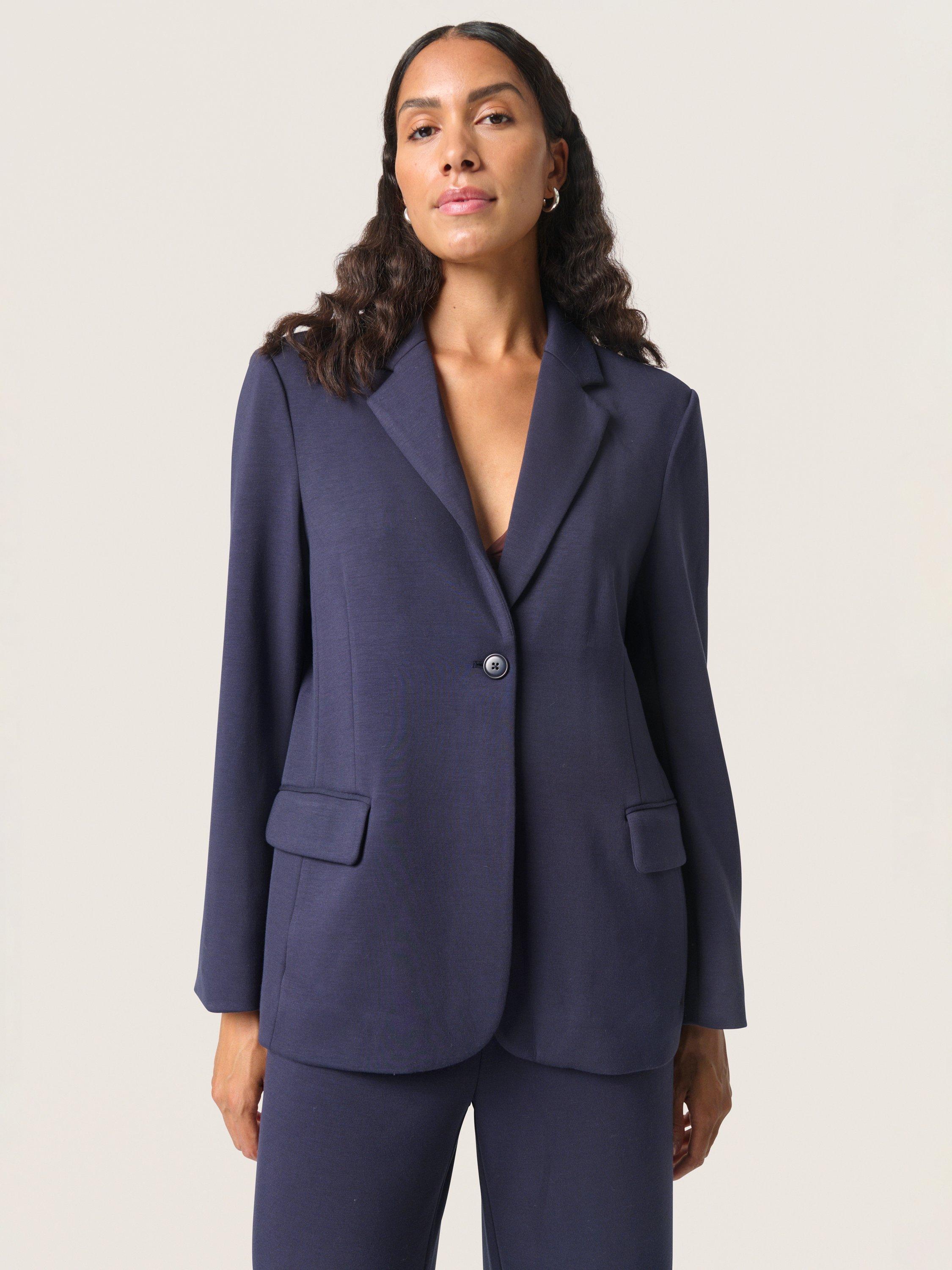 Product image 1 of 5, which shows Soaked In Luxury Ellan Single Breasted Blazer, Night Sky, XS