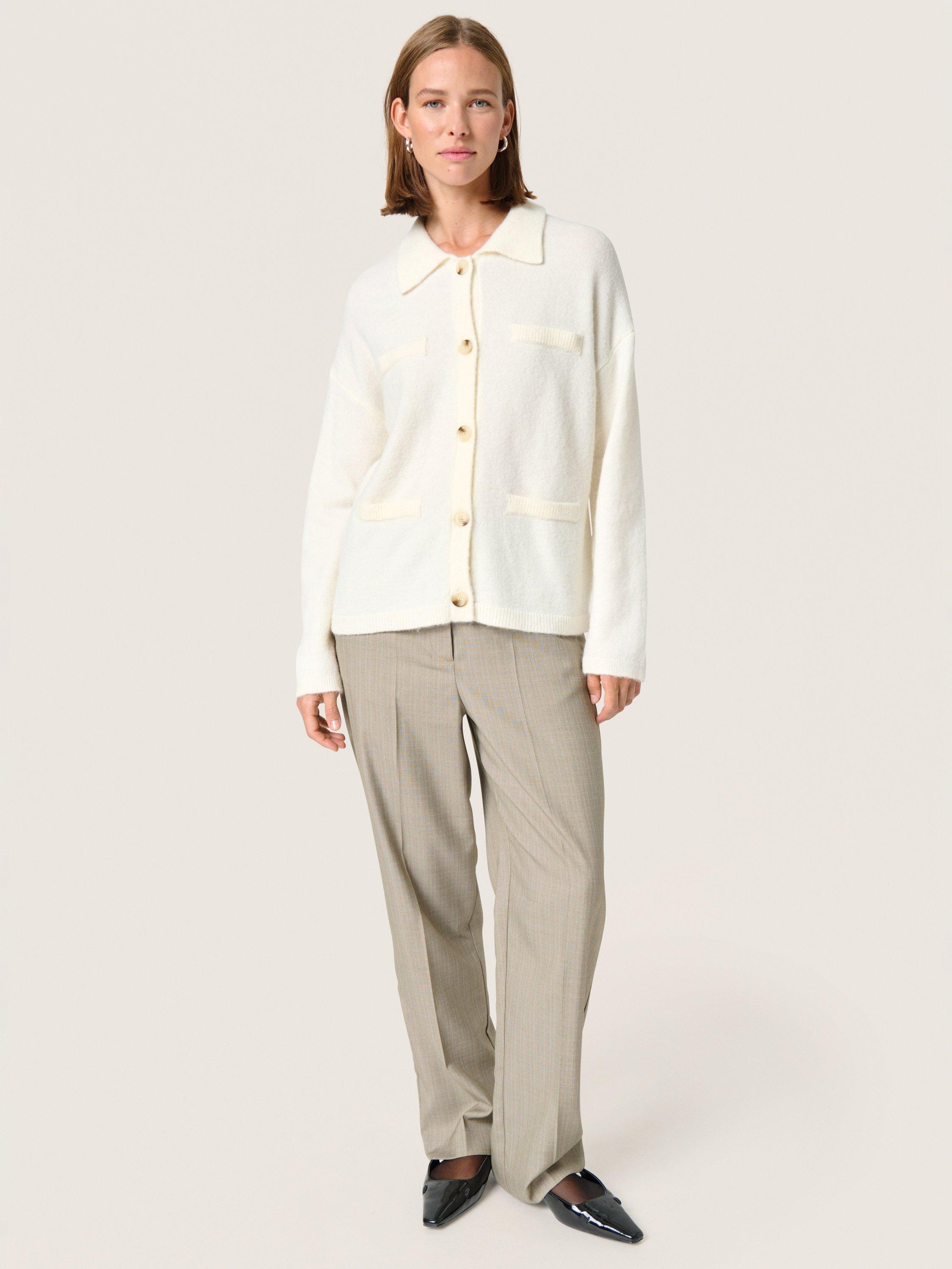 Product image 3 of 6, which shows Soaked in Luxury SLHedaya Cardigan, Whisper White, XS