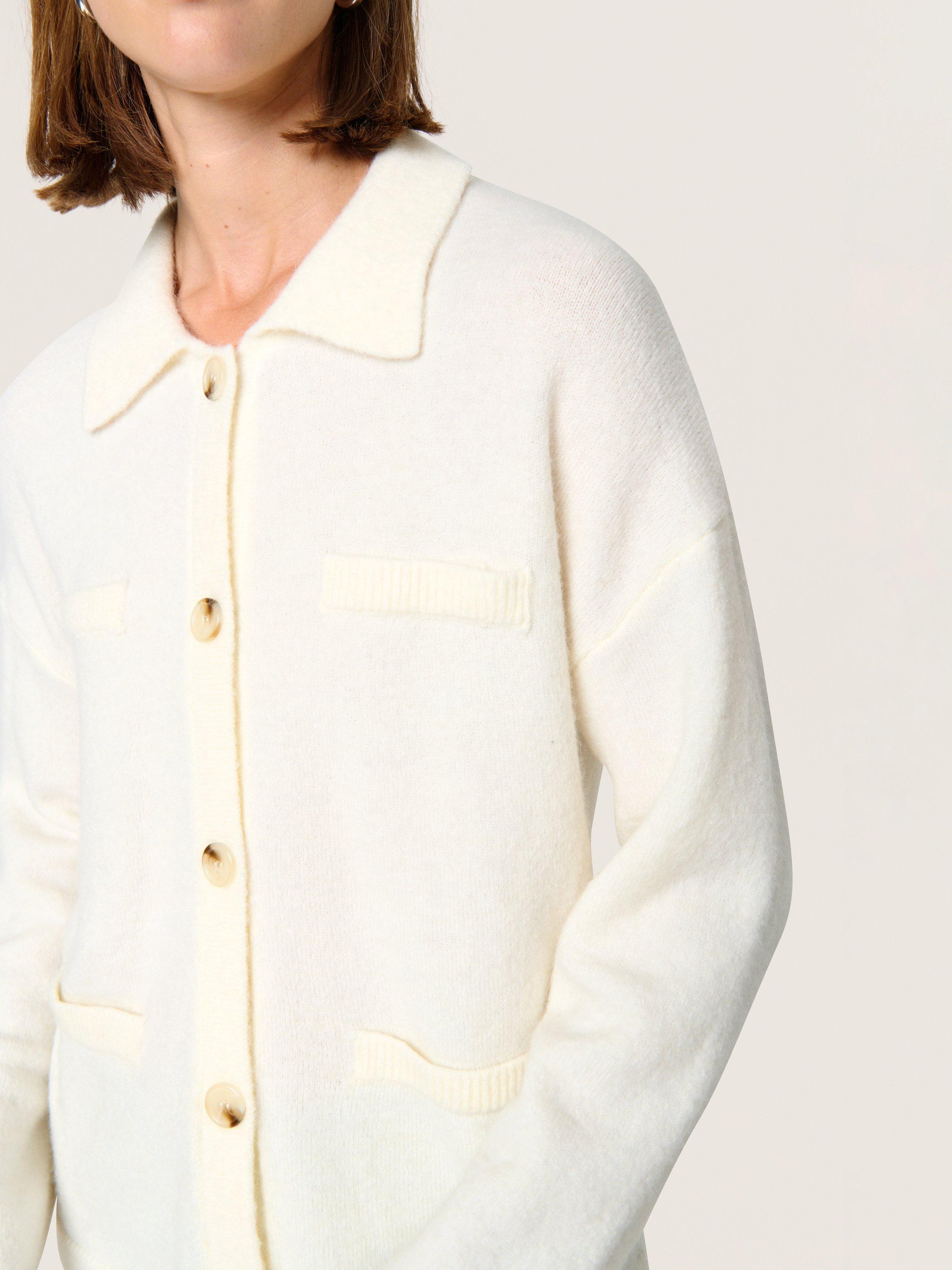 Product image 4 of 6, which shows Soaked in Luxury SLHedaya Cardigan, Whisper White, XS