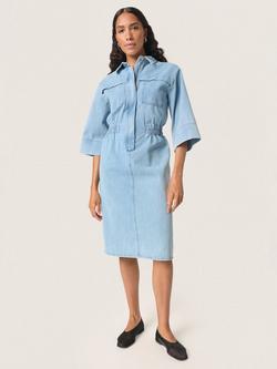 Soaked In Luxury Annabeth Denim Dress, Light Blue, Light Blue