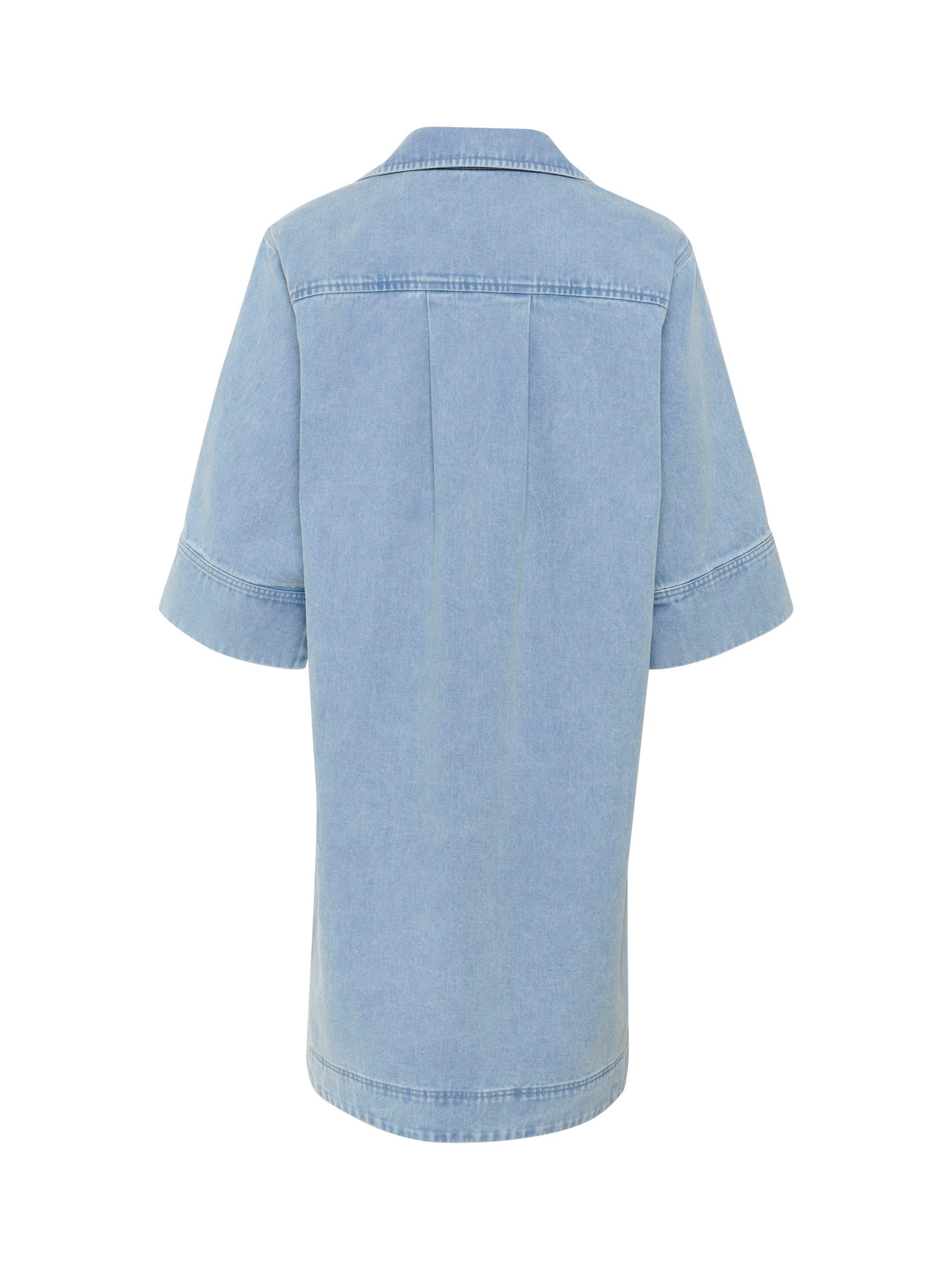 Product image 6 of 6, which shows Soaked In Luxury Annabeth Denim Dress, Light Blue, XS