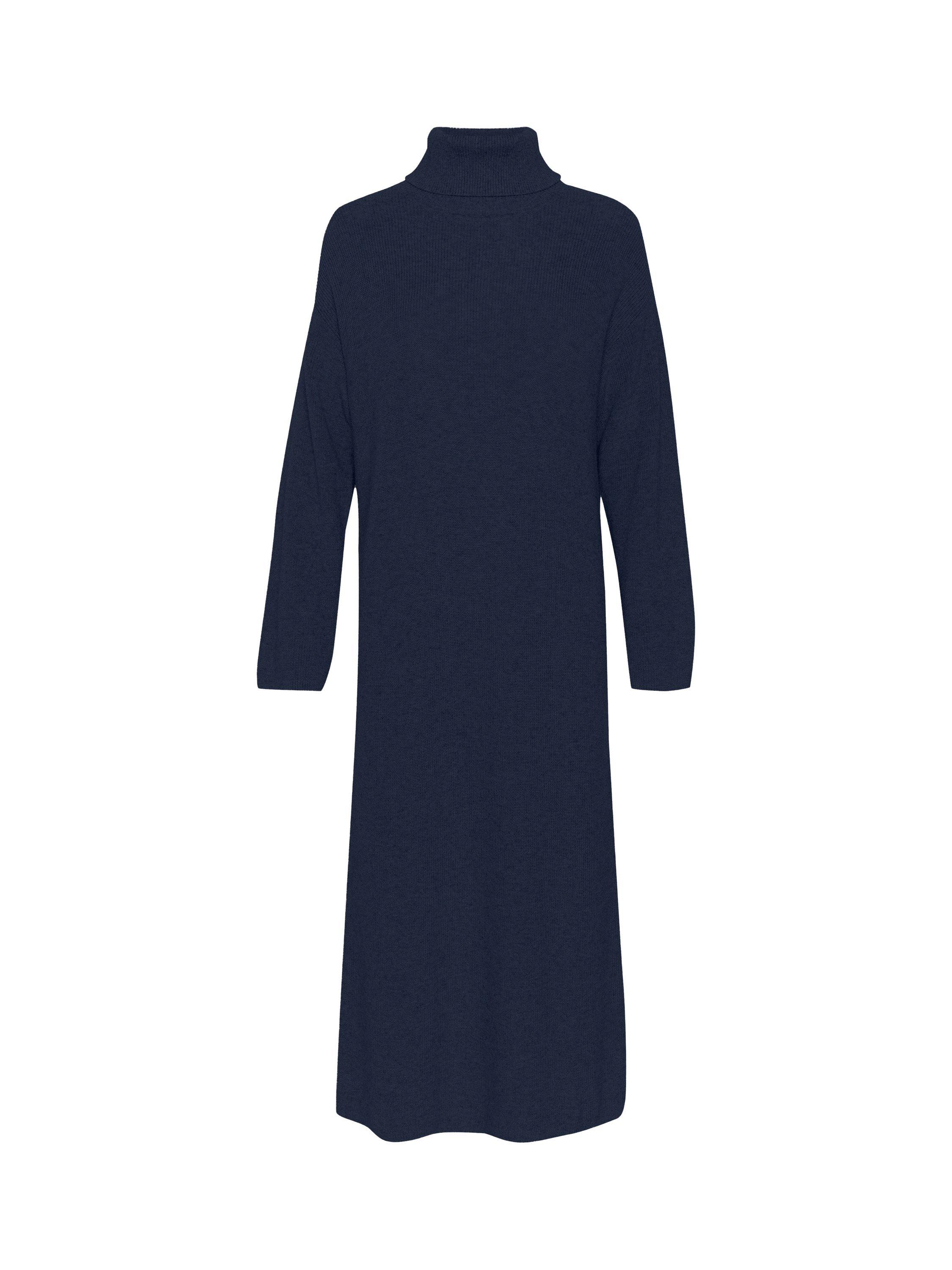 Product image 4 of 5, which shows Soaked In Luxury Sanja Roll Neck Wool Cotton Blend Maxi Dress, Night Sky, XS