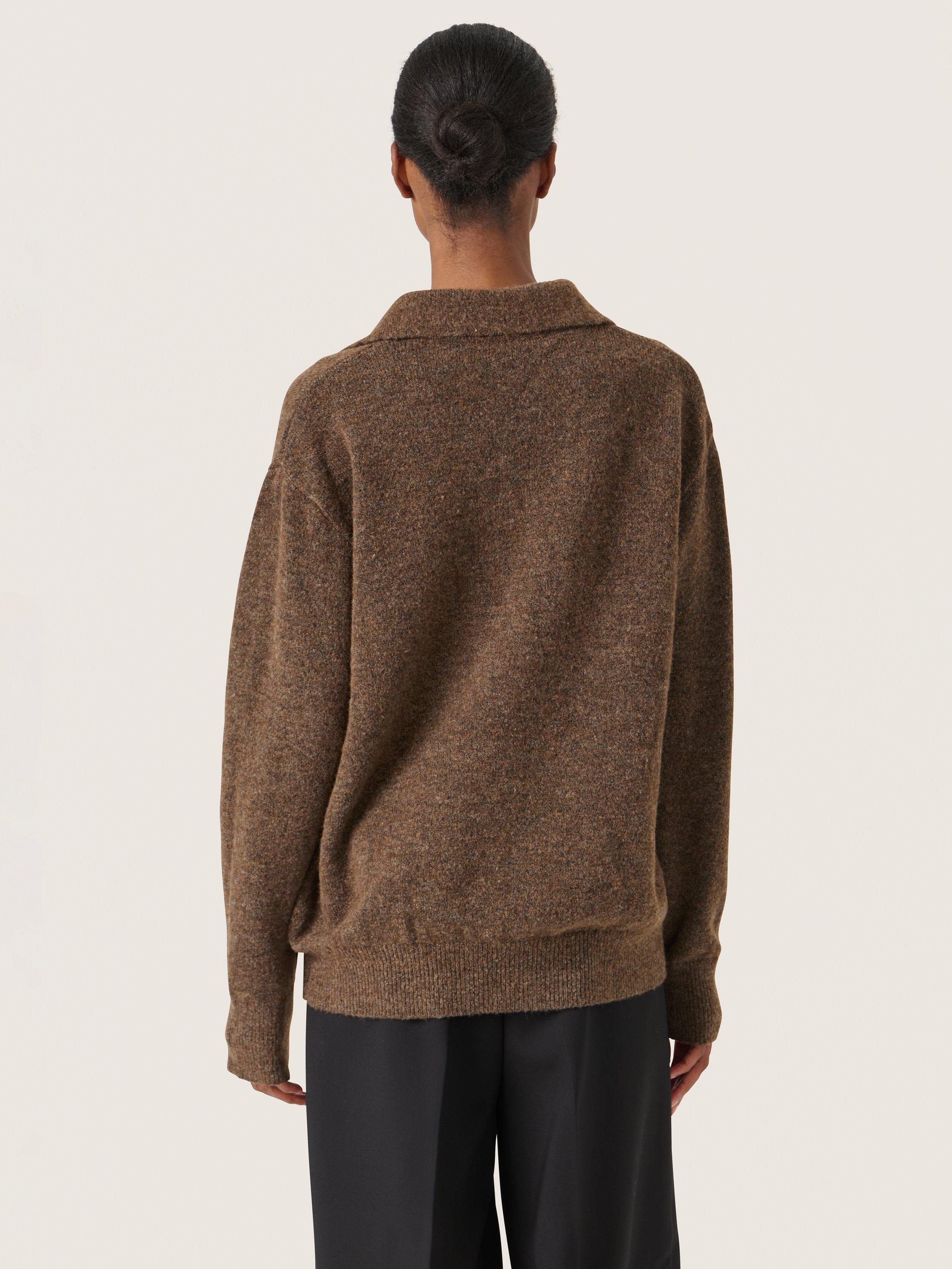 Product image 2 of 6, which shows Soaked In Luxury Selta Polo Jumper, Coffee Quartz, XS