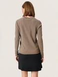 Soaked In Luxury Molina Pure Wool Jumper, Coffee Quartz