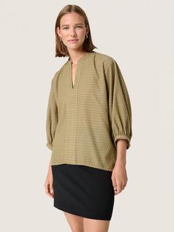 Soaked In Luxury Kettie Blouse, Covert Green, Covert Green
