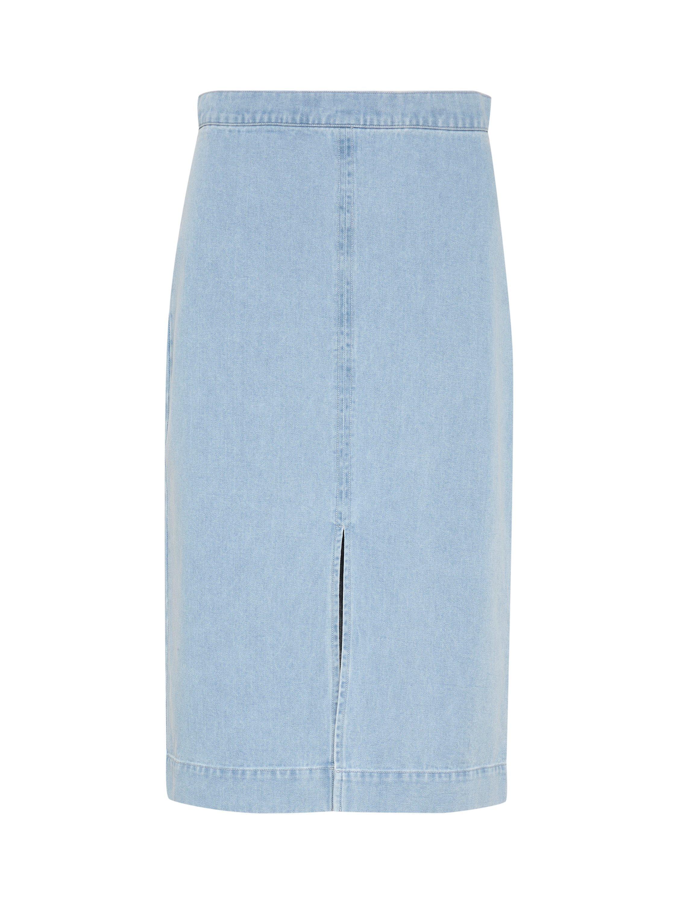 Product image 5 of 6, which shows Soaked In Luxury Annabeth Denim Pencil Skirt, Light Blue Denim, XS