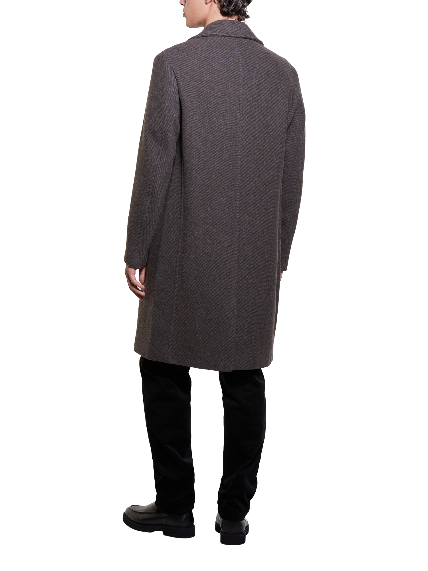 Product image 2 of 5, which shows SISLEY Wool Blend Single Breasted Trench Coat, Brown, 40R