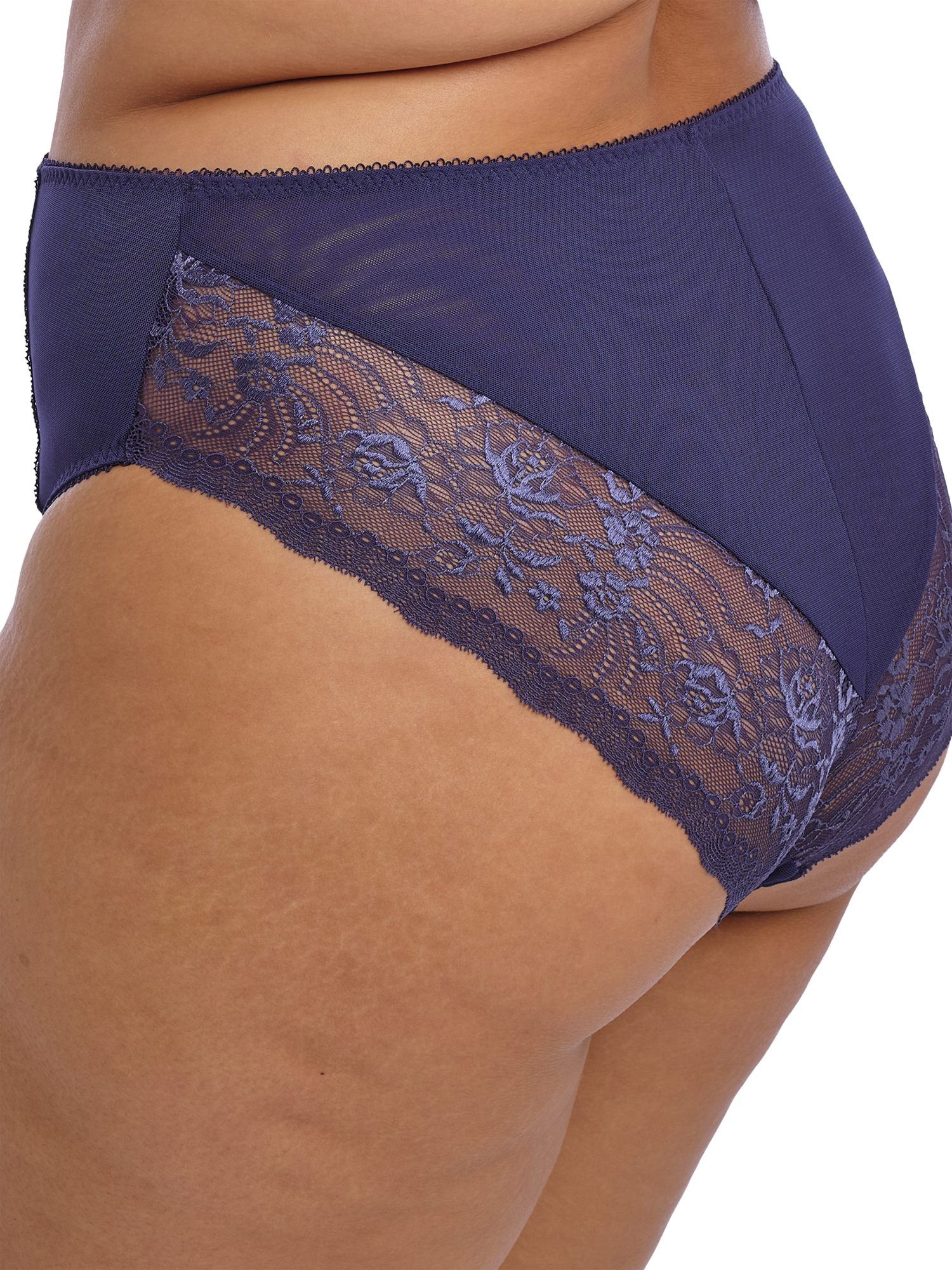Product image 3 of 5, which shows Elomi Morgan High Leg Knickers, Midnight, M
