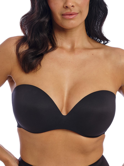 Wacaol Inès Secret Underwire Moulded Push-Up Strapless Bra, Frappe, Black