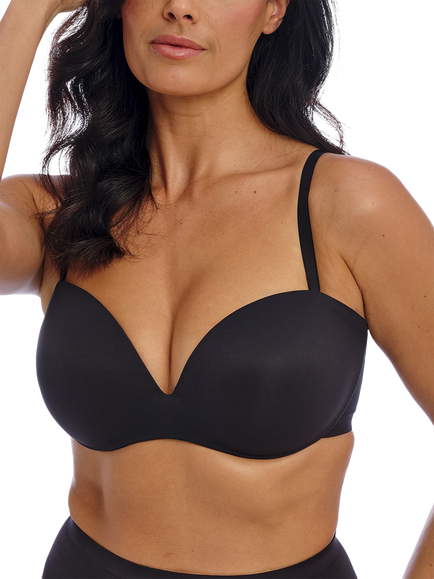 Wacaol Inès Secret Underwire Moulded Push-Up Strapless Bra, Frappe - view 2, Black