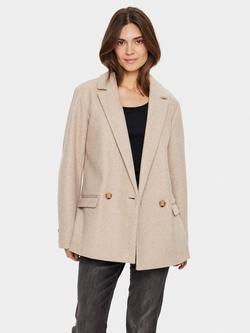 Saint Tropez Ilvy Double Breasted Jacket, Feather Gray, Feather Gray