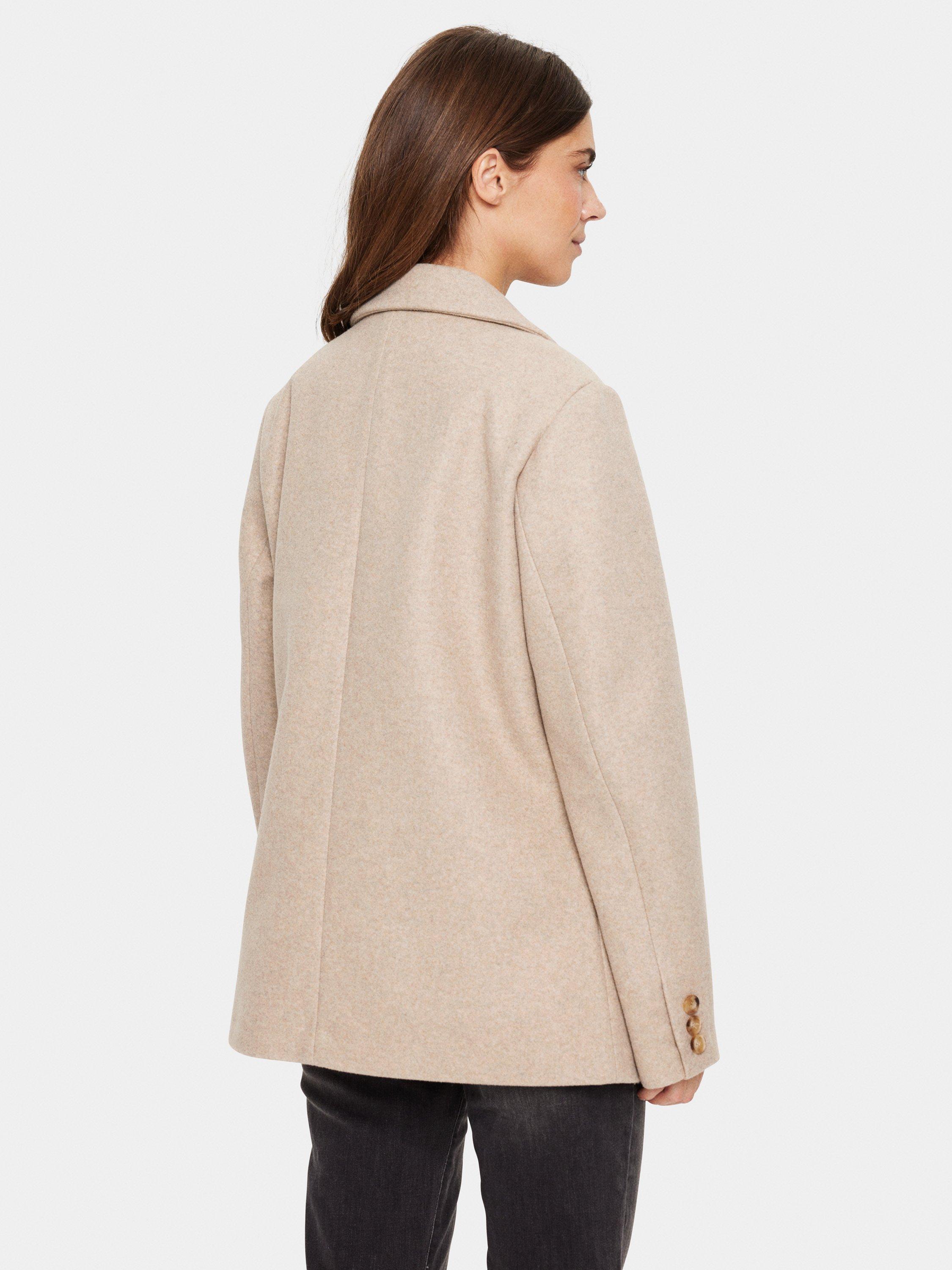 Product image 2 of 6, which shows Saint Tropez Ilvy Double Breasted Jacket, Feather Gray, XL