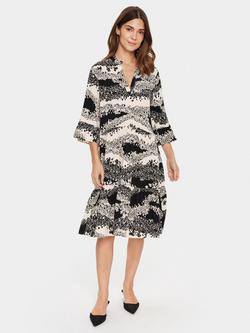 Saint Tropez Eda Abstract Floral Dress, Black/Blush, Black/Blush