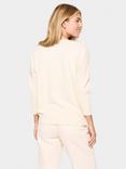 Saint Tropez Mila Rib Knit 3/4 Sleeve Jumper, Beige