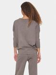 Saint Tropez Mila Rib Knit 3/4 Sleeve Jumper, Iron Melange