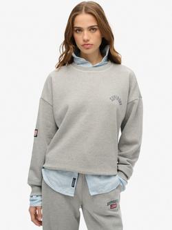 Superdry Athletic Essentials Sweatshirt, Grey Marl, Grey Marl