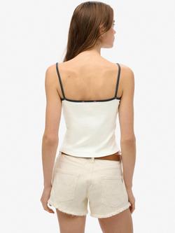 Superdry Athletic Essentials Cami Top - view 2, Off White