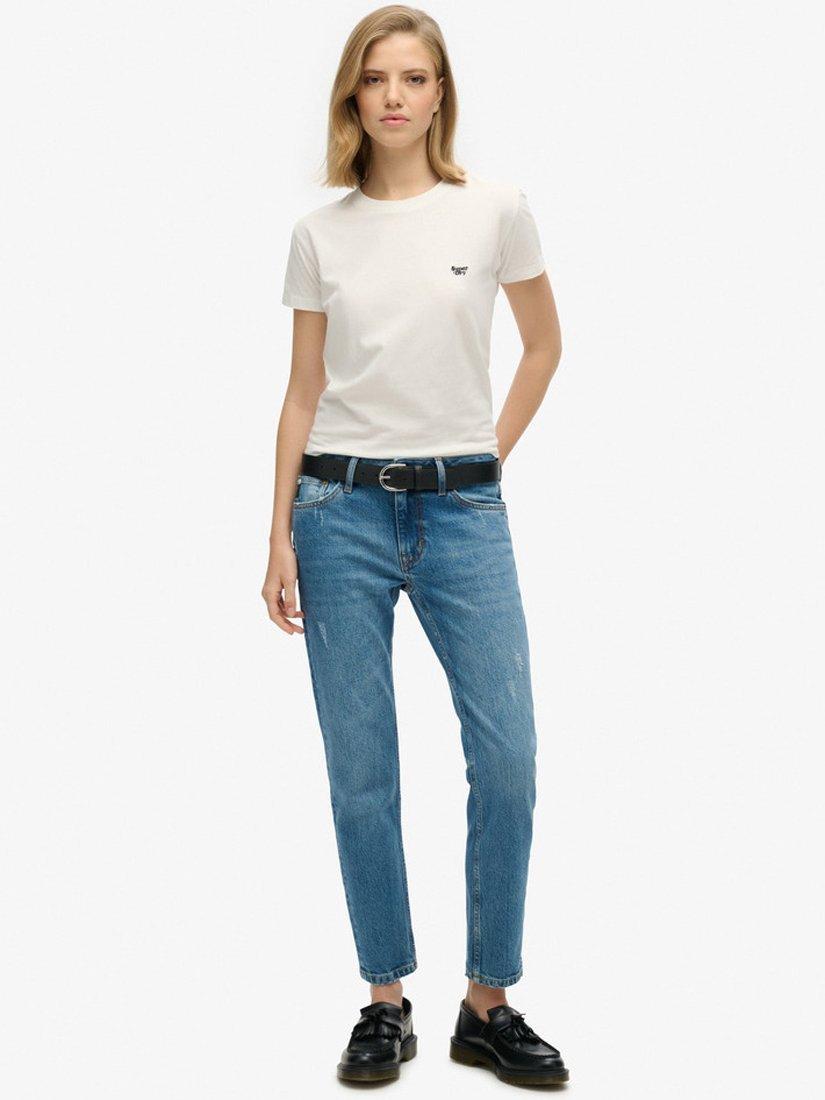 Superdry Mid Rise Slim Jeans, Manor Mid Blue