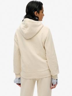 Superdry Essential Logo Zip Hoodie - view 2, Light Oat Marl