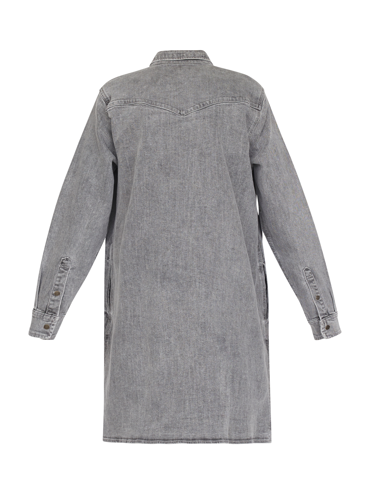 Product image 4 of 4, which shows Sisters Point Onea Loose Fit Denim Dress, Light Grey Wash, S