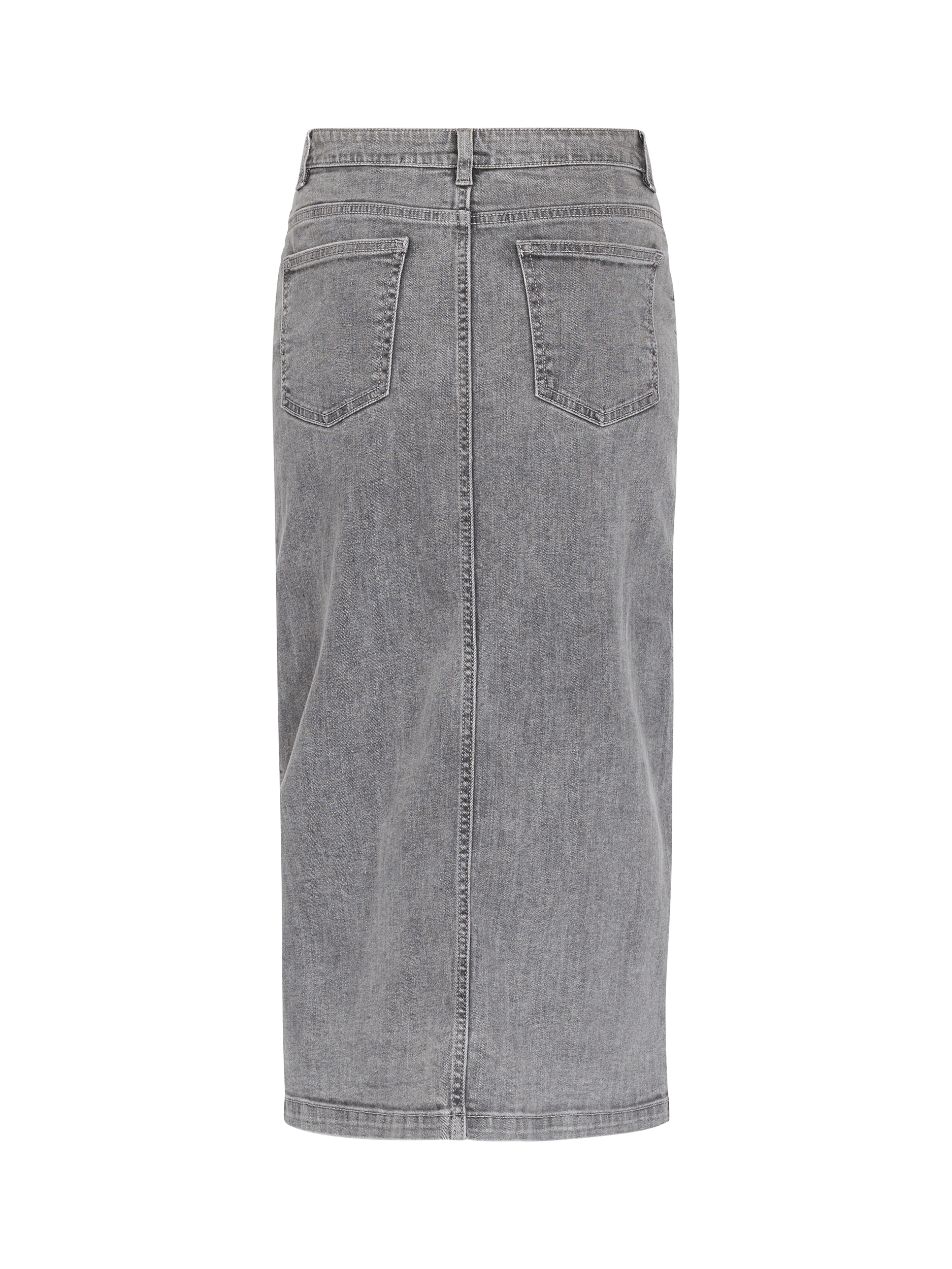 Product image 4 of 4, which shows Sisters Point Olia Denim Midi Skirt, Light Grey Wash, XS